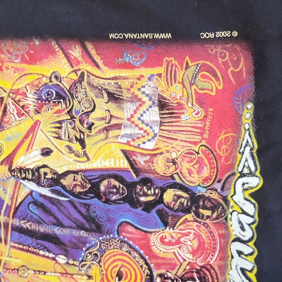 Vintage Santana Shaman Black 2002 Concert Tee Men'Shirt XL - Picture 5 of 16